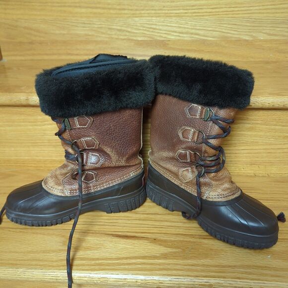 Sorel Boots Alpine Winter Handcrafted Insulted Liner Leather Upper Women's SZ 5 - Picture 3 of 10